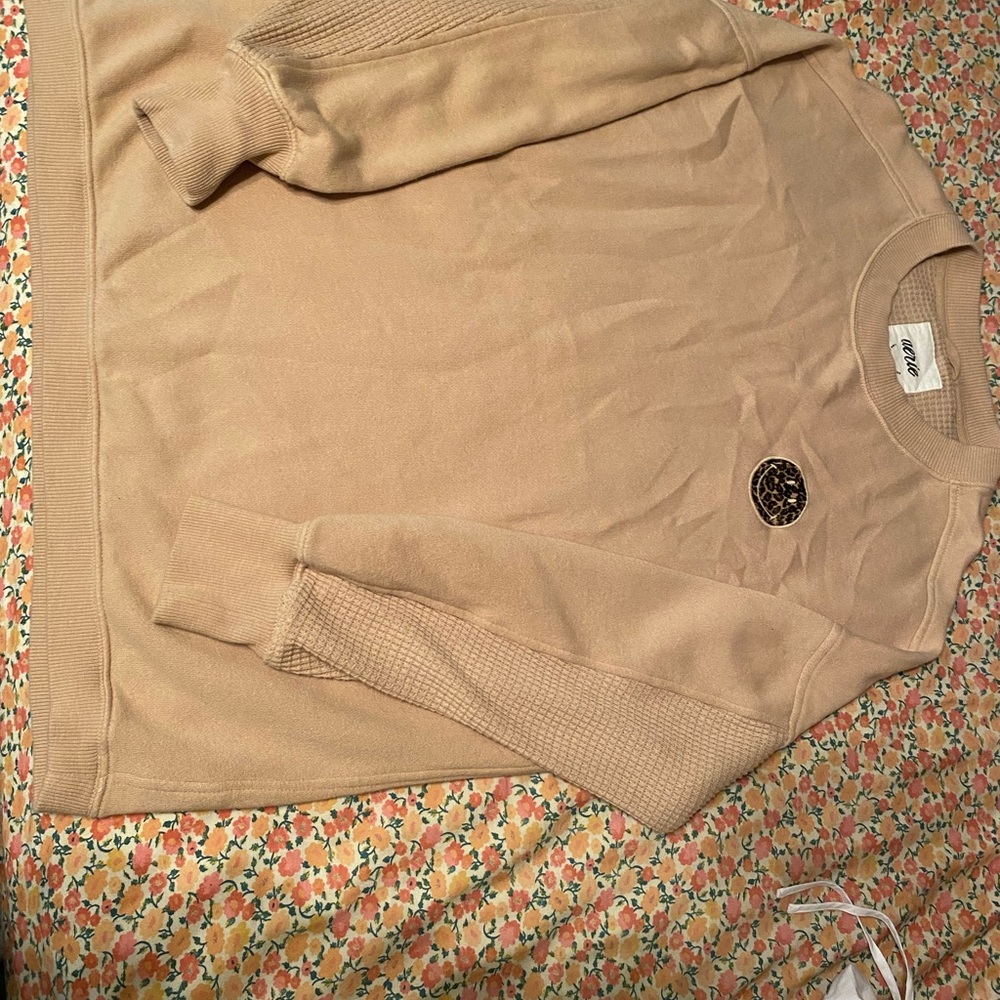 Women's Beige Crewneck Sweater